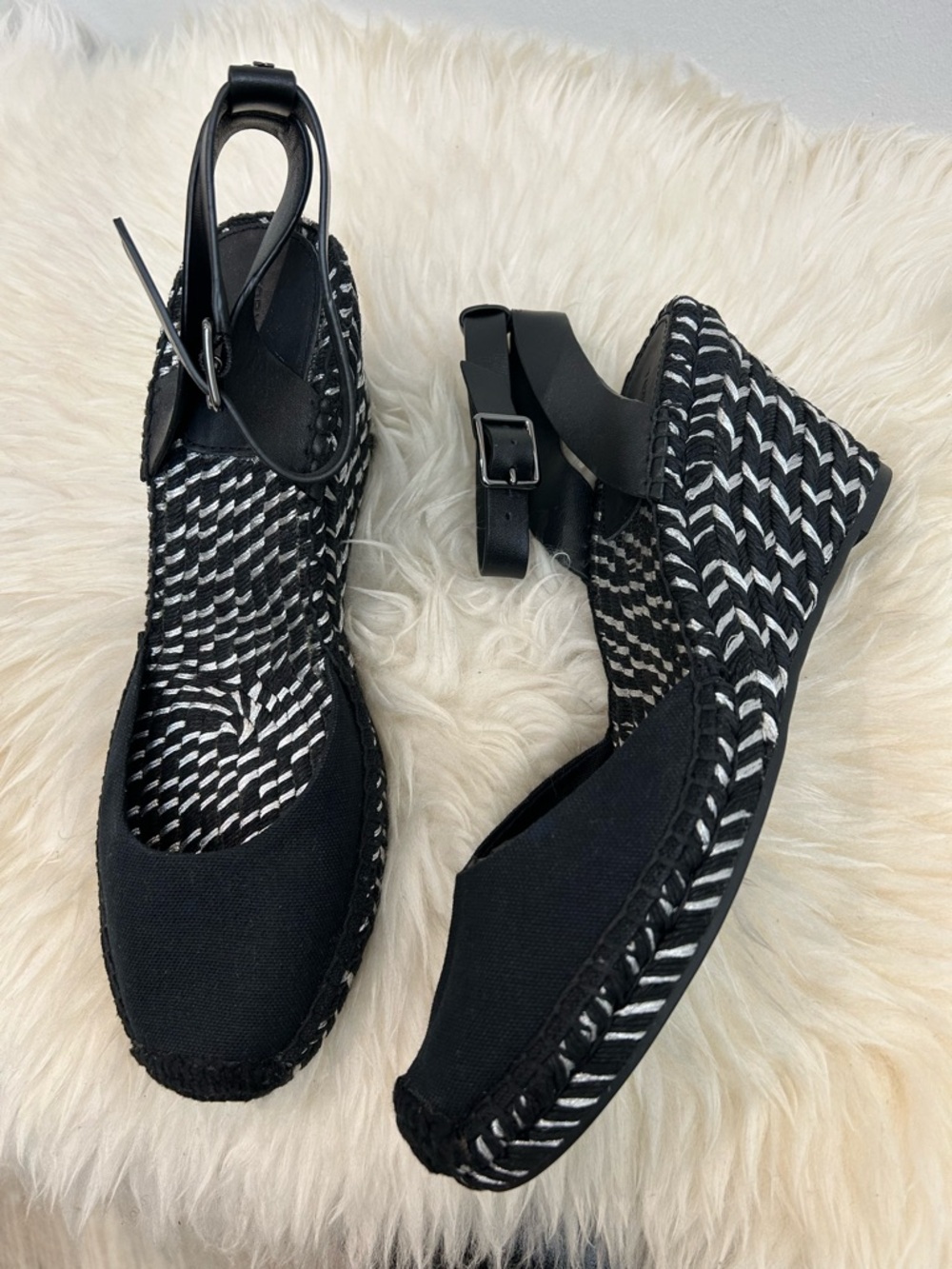 Tory Burch Woven Espadrille Wedge Sandals